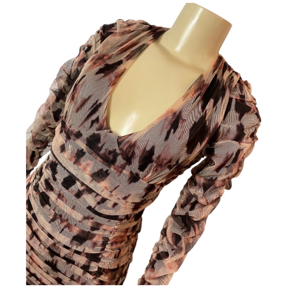 Zara Multicolor Patterned Mini Dress - Picture 4 of 11